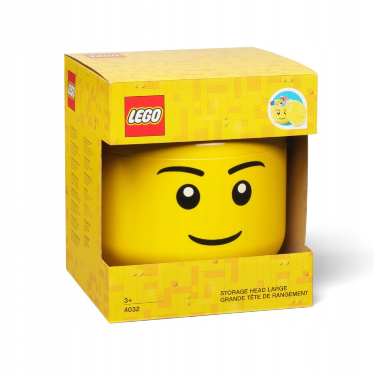LEGO Pojemnik na klocki Głowa Chłopiec duży