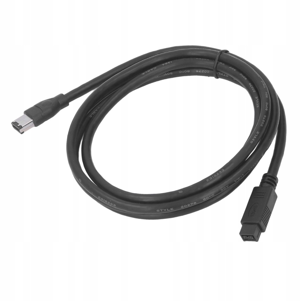 Kabel Firewire DV IEEE1394 800 mb/s 9 Pin męski do 6 Pin żeński 1,8m