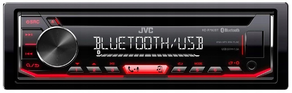 Купить АВТОМОБИЛЬНАЯ РАДИО JVC KD-R792BT BT FLAC ANDROID MP: отзывы, фото, характеристики в интерне-магазине Aredi.ru