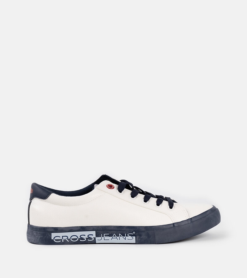 Biało-granatowe męskie trampki CROSS JEANS 28460 rozmiar 44