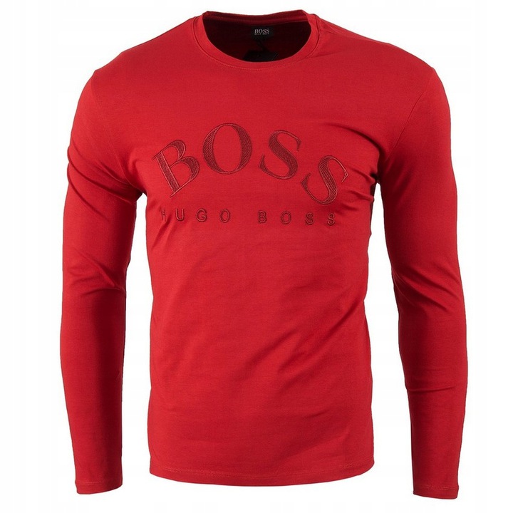 KOSZULKA MĘSKA LONGSLEEVE HUGO BOSS CZERWONA L