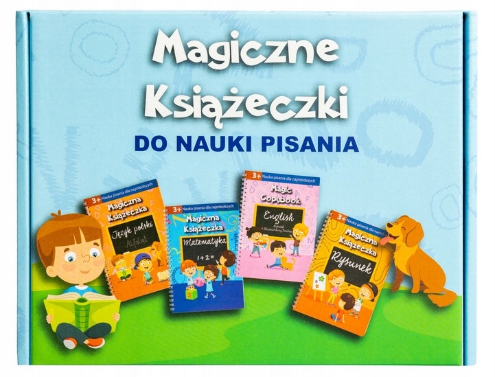 MAGICZNE KSIĄŻECZKI DO NAUKI PISANIA 3D ZESTAW