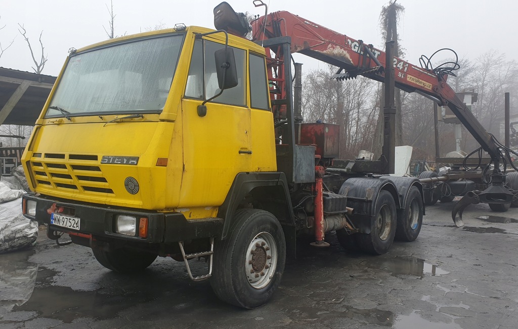 STEYR 1491 DO PRZEWOZU DRZEWA Z DŹWIGIEM I DŁUŻYCĄ