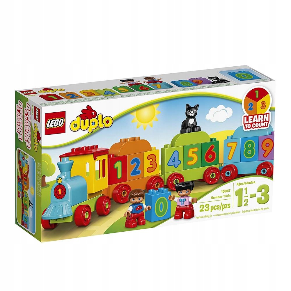 KLOCKI LEGO DUPLO 10847 POCIĄG Z CYFERKAMI 12 M+