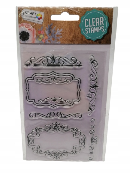 Stemple akrylowe ramki tusz craft clear stamps 73