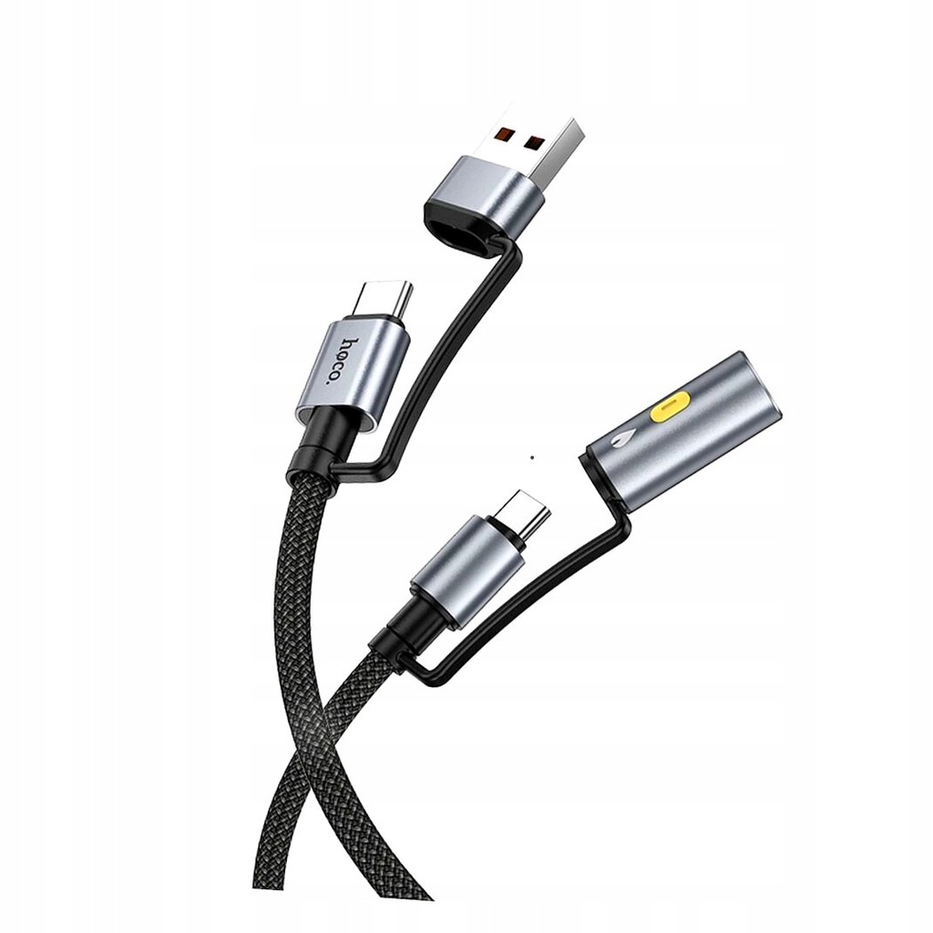 HOCO kabel All-in-one USB A Typ C do C Zapalniczka samochodowa 3A 60W 1,2m