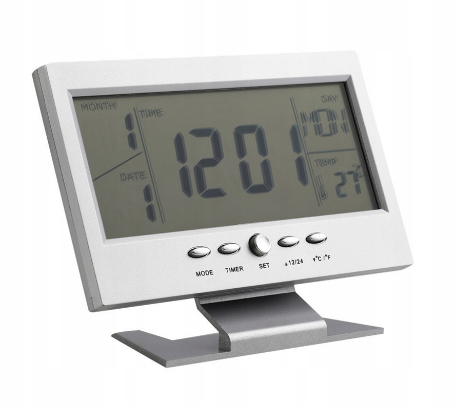 Zegar Elektroniczny Pokazuje Dokładny Czas Godziny Minuty I Sekundy Budzik zegar elektroniczny cyfrowy termometr - 7828442732 - oficjalne