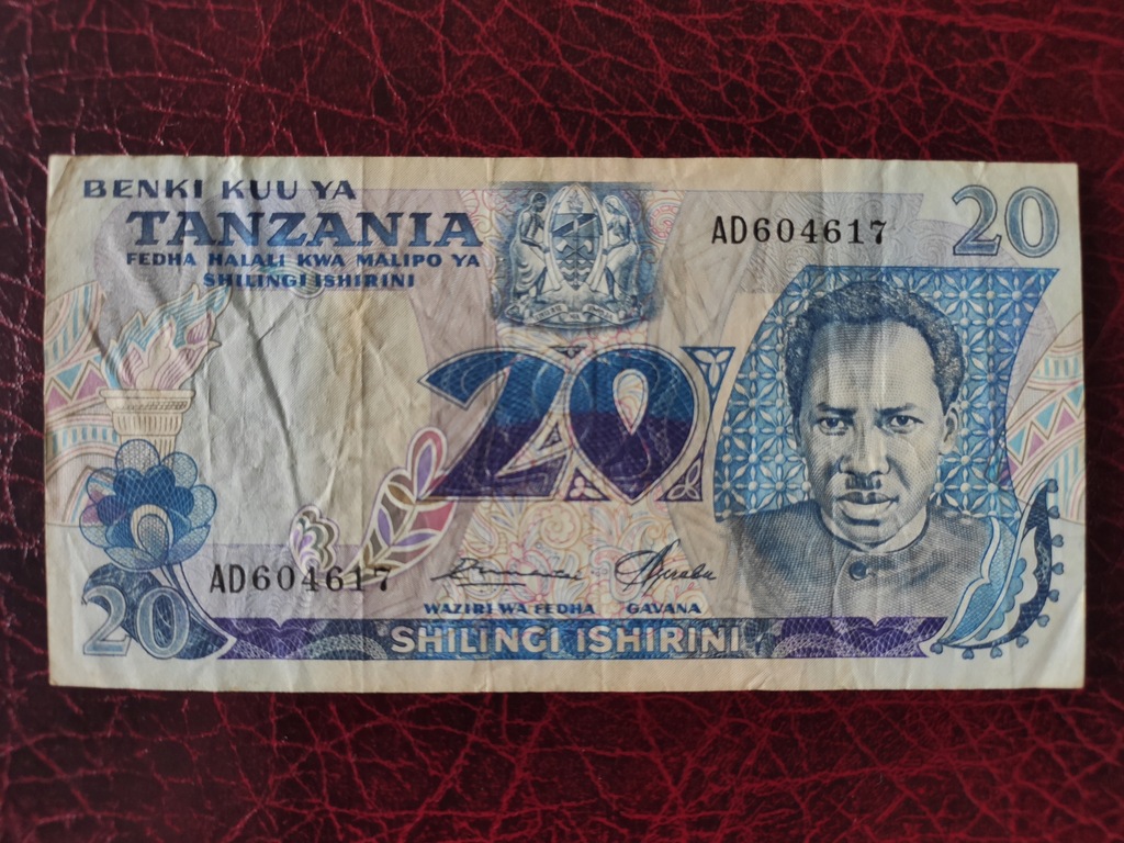 L4# Tanzania 20 shillings ND (1978) P.7a stan VF-