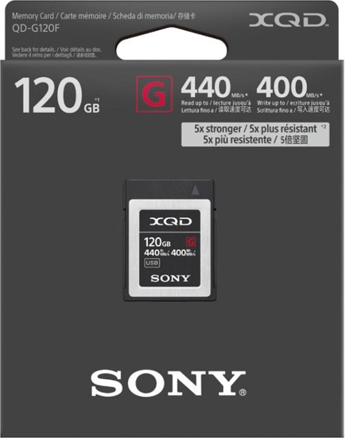 Karta Sony XQD G 120GB 440 mb/s