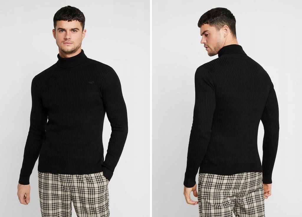 N013A11 Hollister DOPASOWANY SWETER GOLF CO. M