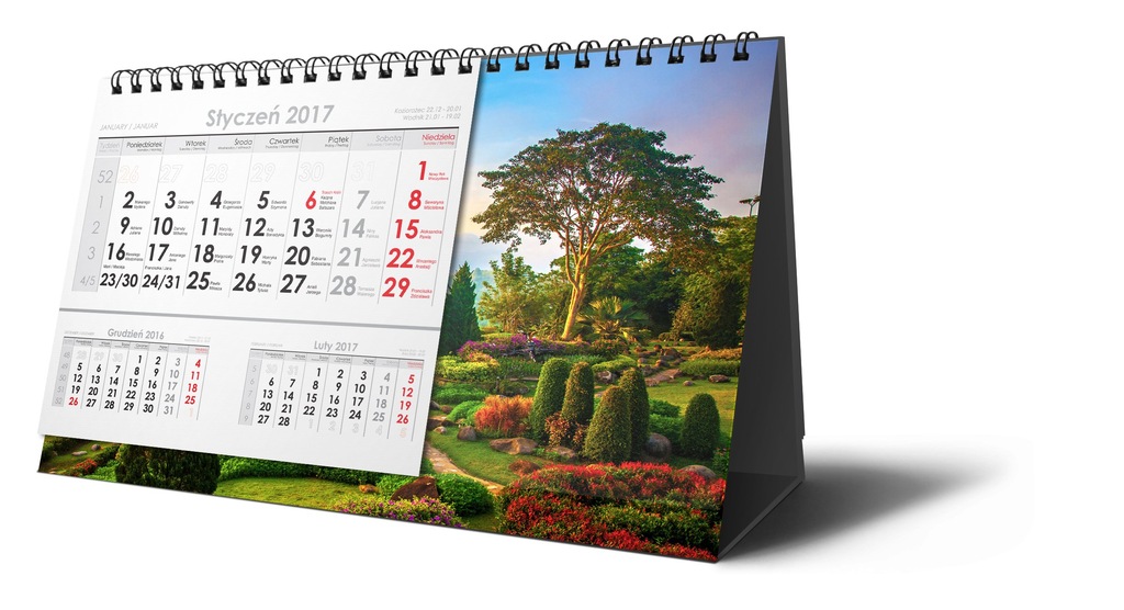 Kalendarz biurkowy poziomy 2018 - 100 sztuk