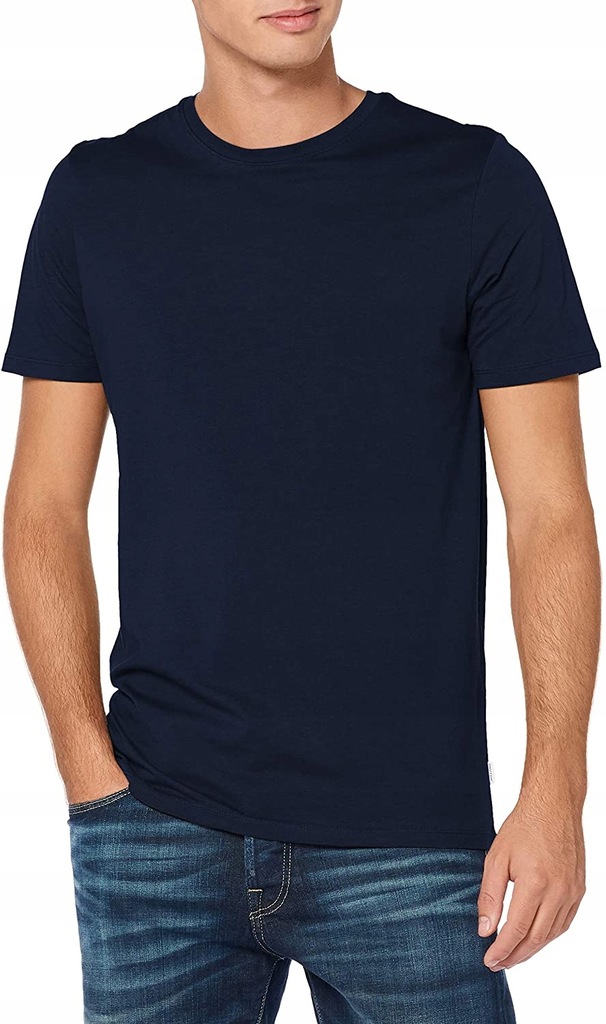 JACK & JONES GRANATOWY T-SHIRT MĘSKI__M