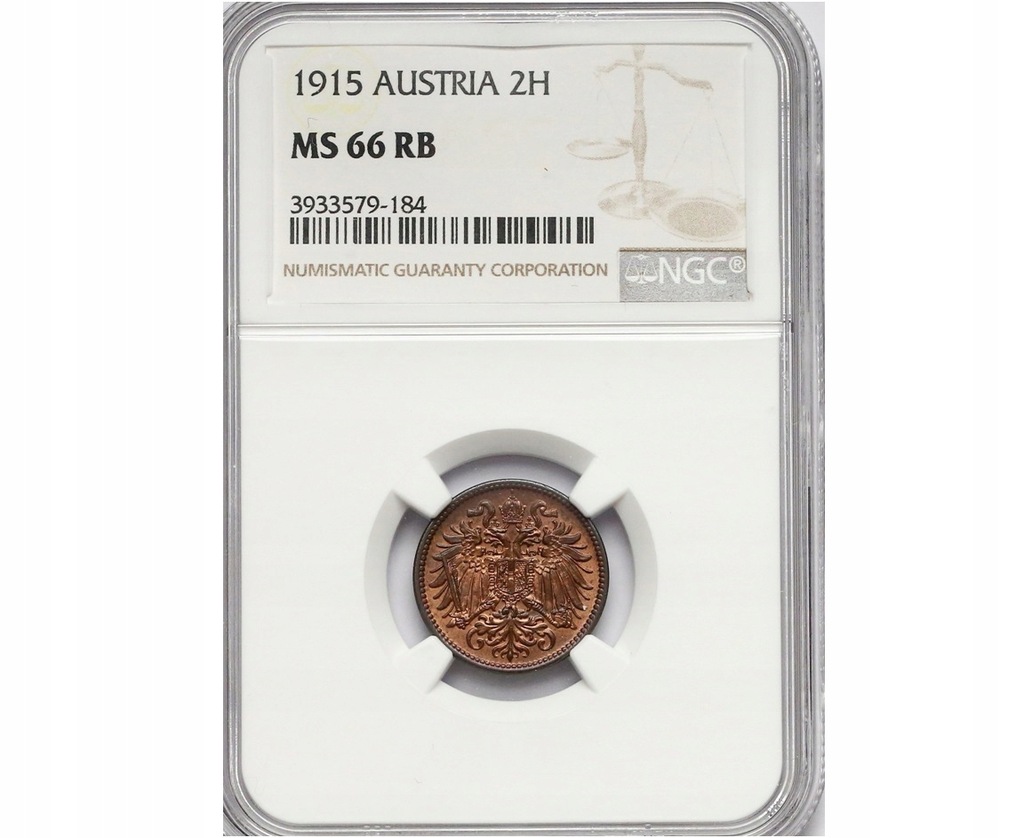 Купить 2 ХАЛЕРЦЕ 1915 АВСТРИЯ Францишек I NGC MS 66 RB: отзывы, фото, характеристики в интерне-магазине Aredi.ru