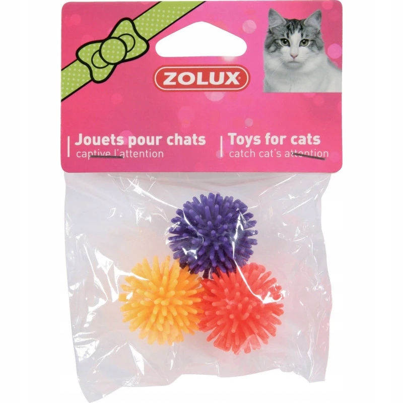 ZOLUX Zabawki dla kota 3 piłki gwiazdki 4 cm