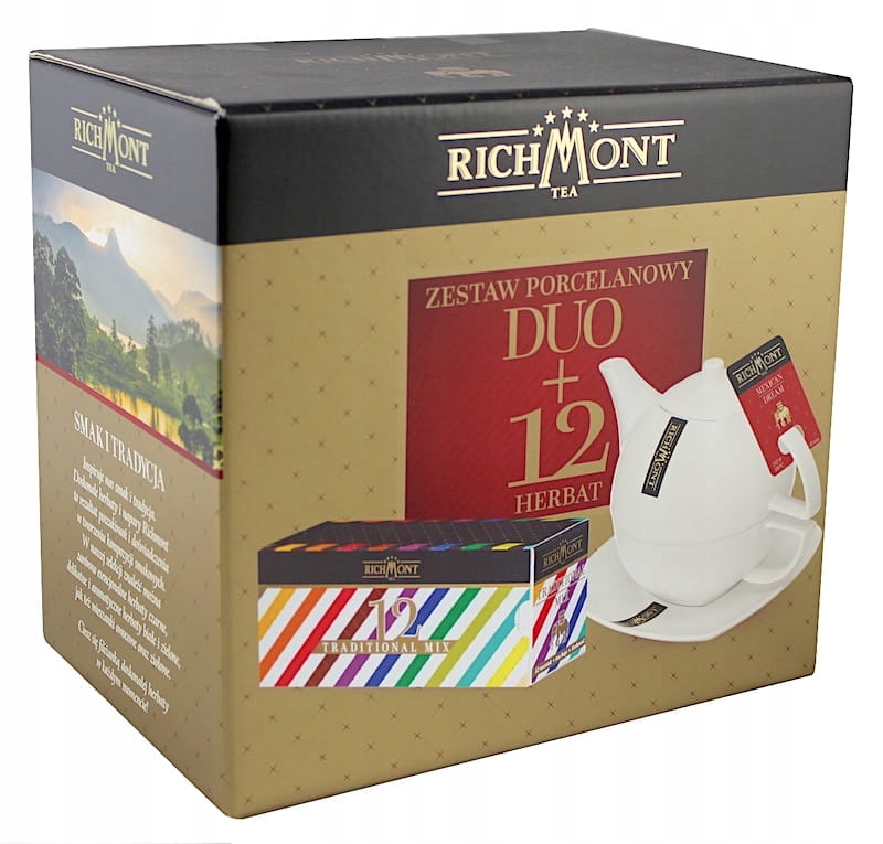 Richmont Duo i 12 herbat Mix dzbanek duo z herbatami w prezentowym pudełku