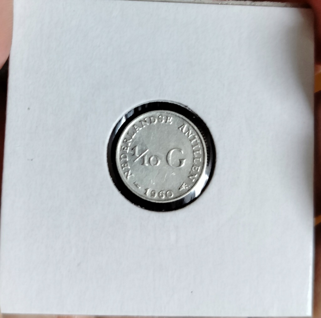 Antyle Holenderskie -1/10 guldena 1960 srebro