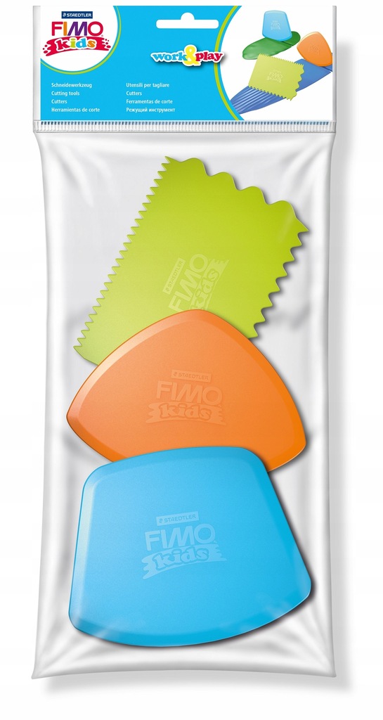 Fimo zestaw narzędzi dla dzieci 3 typy nożyków pla