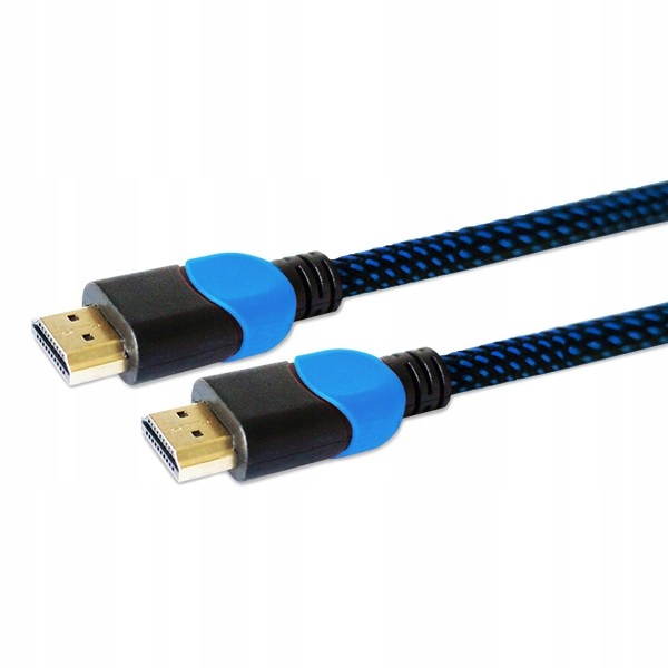 Kabel SAVIO GCL-02 (HDMI M - HDMI M, 1,8m, kolor czarno-niebieski)