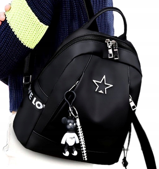 Купить Черный водонепроницаемый элегантный женский школьный рюкзак: отзывы, фото, характеристики в интерне-магазине Aredi.ru