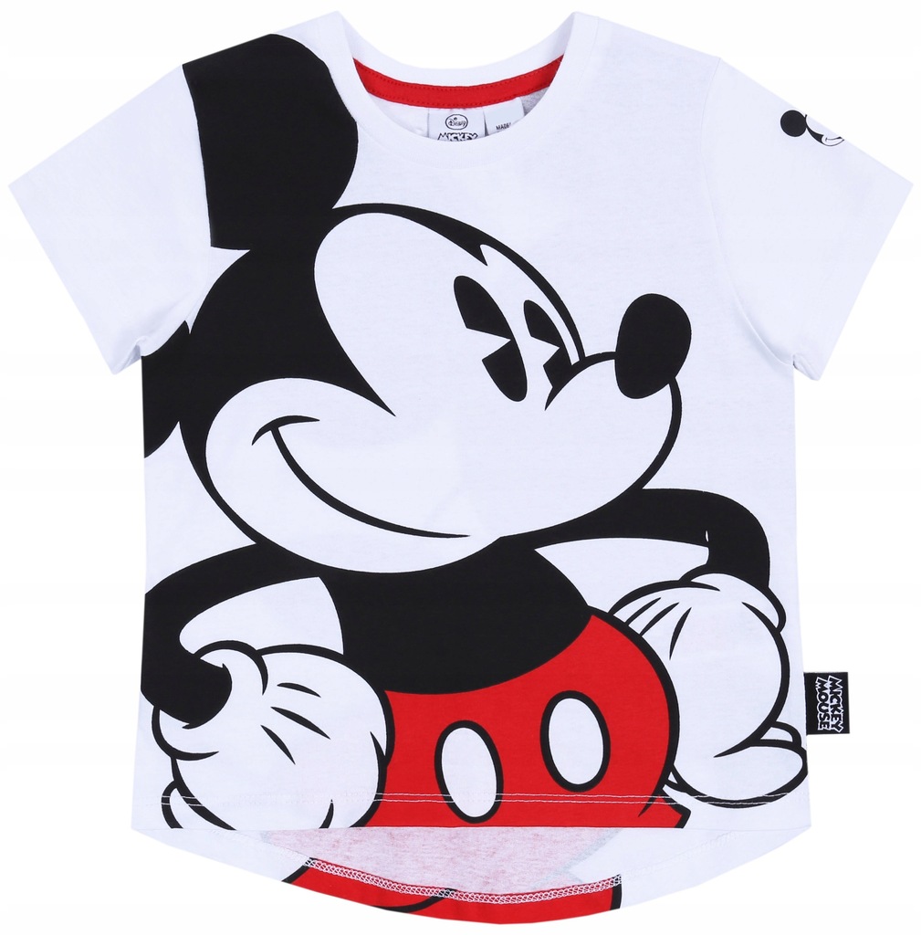 Biała, chłopięca koszulka Myszka Mickey Disney 104