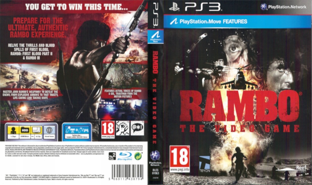 Купить Приключенческая игра RAMBO THE VIDEO GAME для PS3: отзывы, фото ...