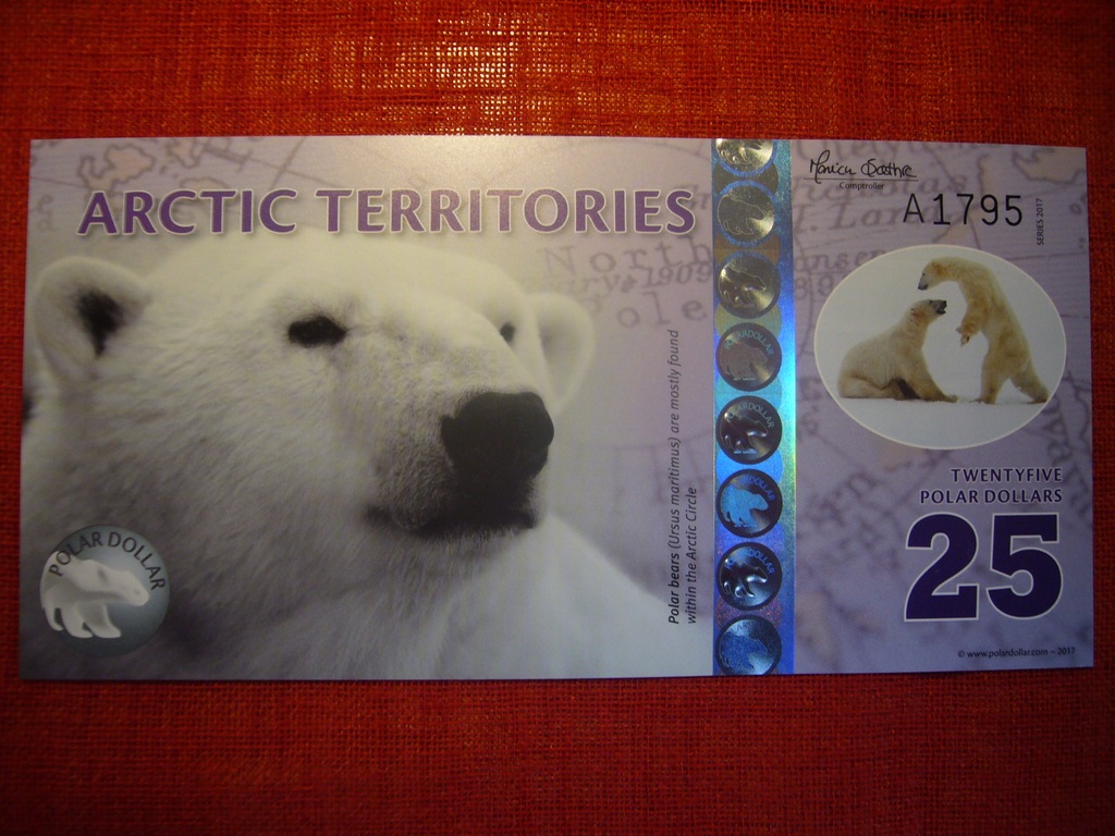 ARKTYKA 25 POLAR DOLLARS POLIMER FANTAZYJ 2017 UNC