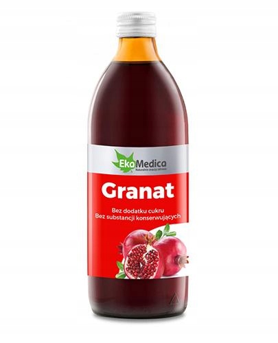 EKAMEDICA SOK Z GRANATU 100% NATURALNY BEZ CUKRU 1L