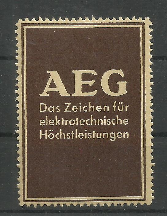 Znaczek reklamowy AEG 1922r