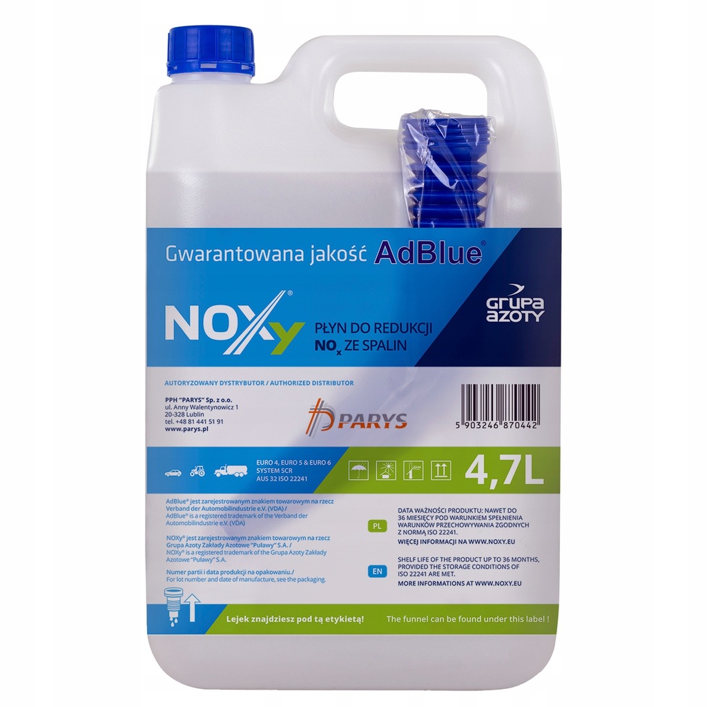 Noxy AdBlue - Płyn katalityczny DPF Ad Blue 4,7L