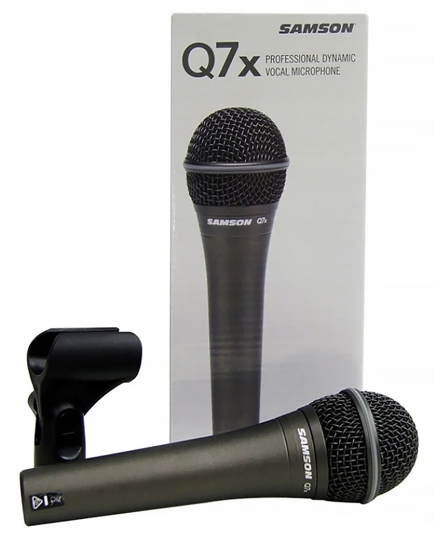 SAMSON Q7x profesjonalny dynamiczny mikrofon wokalowy XLR + uchwyt