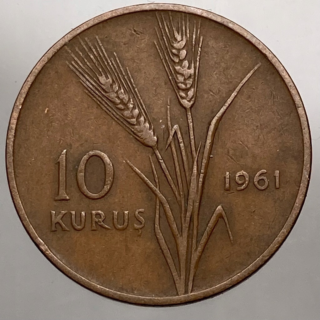 Turcja 10 kurus 1961 ładne