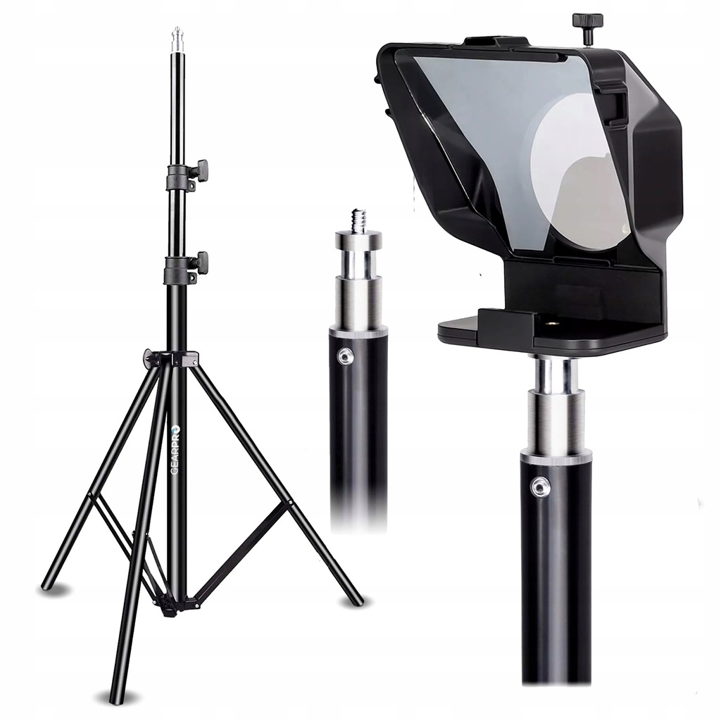 Statyw Stojak Oświetleniowy 2m + Prompter Teleprompter Monitor Podglądowy