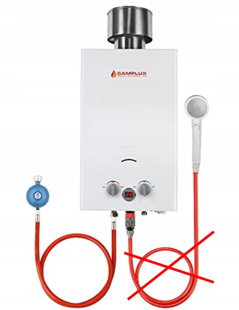 CAMPLUX KEMPINGOWY GAZOWY PODGRZEWACZ WODY CF26