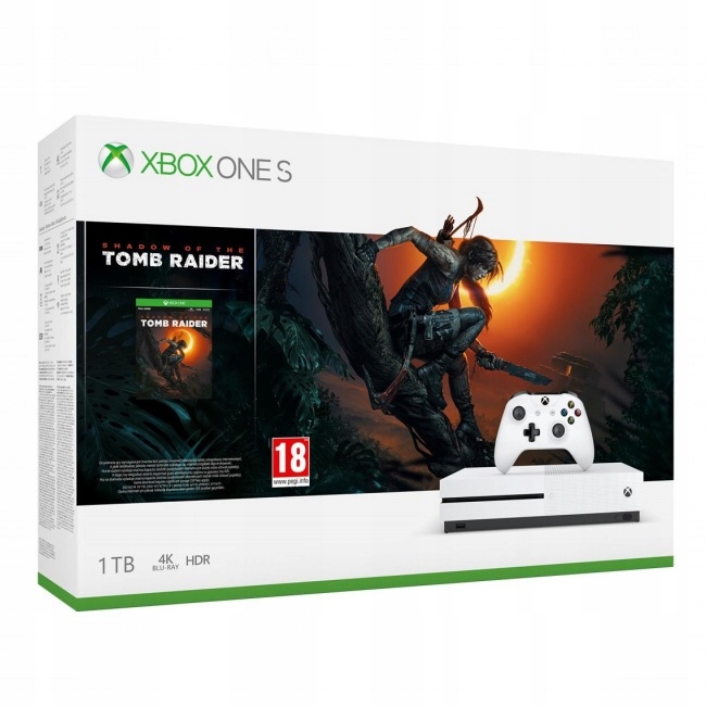 Konsola Xbox One S 1TB + Shadow of The Tomb Raider