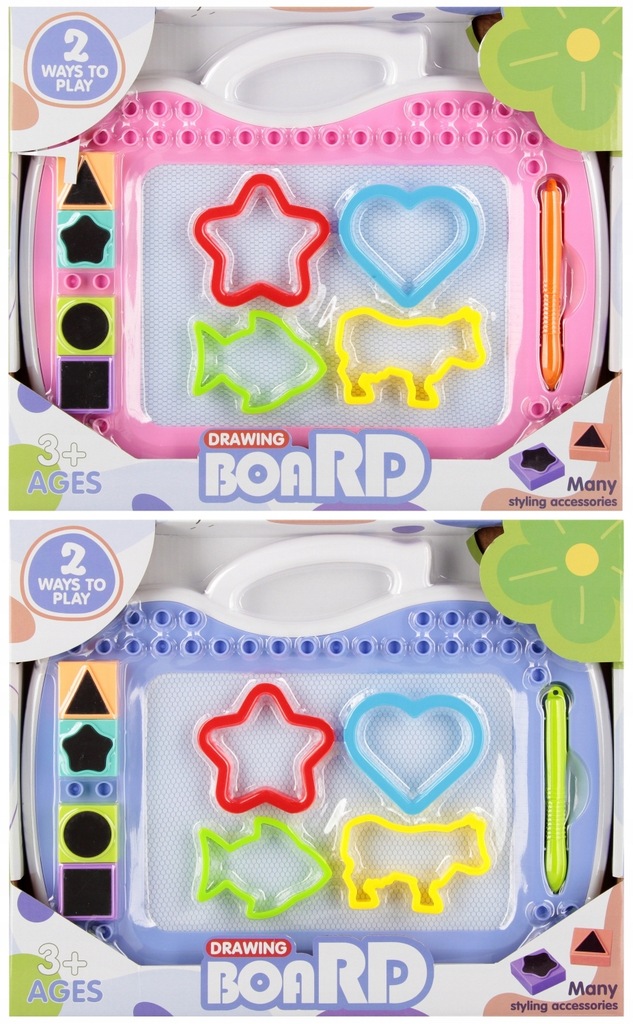 ZNIKOPIS MAGNETYCZNY KOLOROWY Z AKCESORIAMI 1SZT.MIX