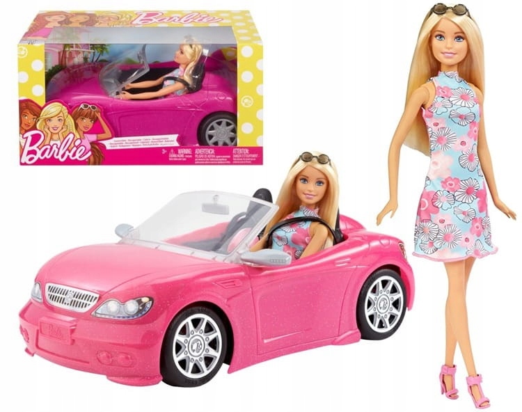 Lalka Barbie i auto luksusowy kabriolet FPR57 8053264876