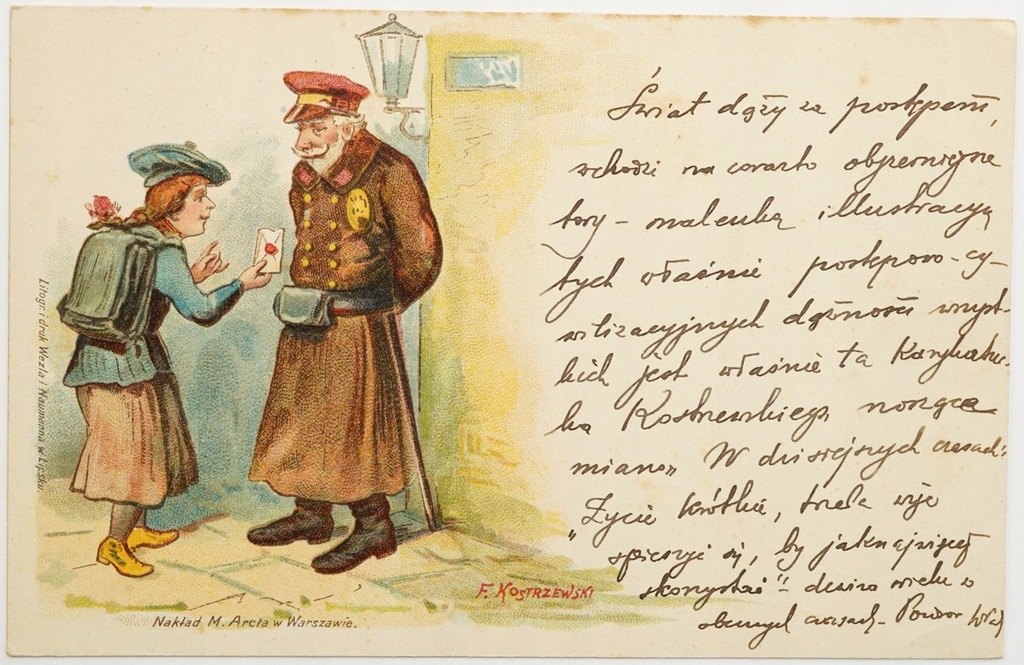 Franciszek Kostrzewski Satyra Karykatura Lit. Wezla i Naumanna Lipsk 1900 3