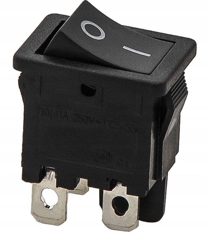 Przełącznik wyłącznik ON-OFF czarny 250V 10A 4pin