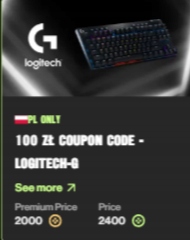 gift card logitech 100Zł