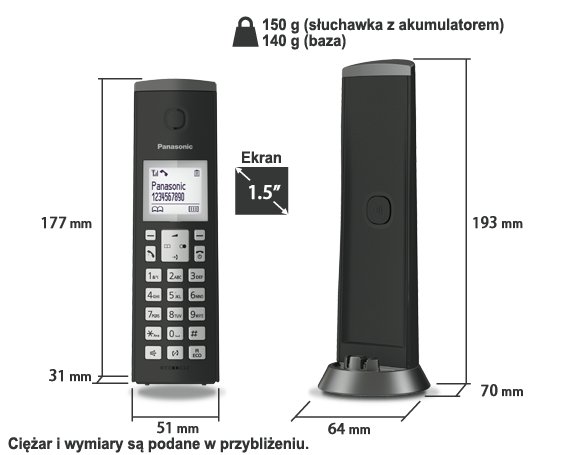 Купить Panasonic KX-TGK210 черный [беспроводной телефон]: отзывы, фото, характеристики в интерне-магазине Aredi.ru