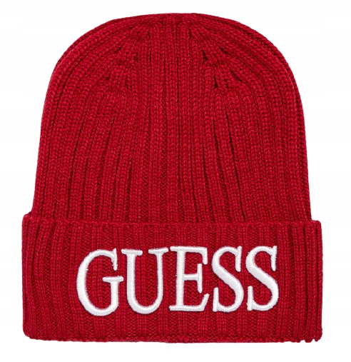 GUESS - CZAPKA ZIMOWA MĘSKA WEŁNIANA 100% WEŁNA