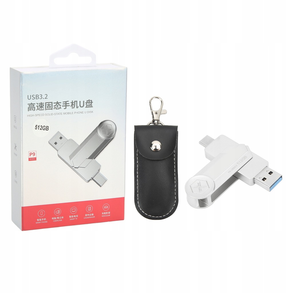 Dysk flash USB 3.2 Wielofunkcyjny szybki metalowy