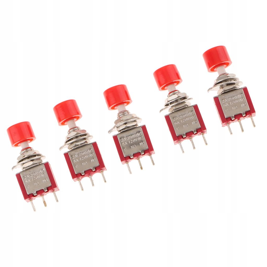 Momentary Push Button Switch Mini Momentary Push Button Switch 3 pin Red