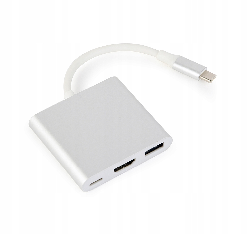 Купить Переходник-переходник USB-C в HDMI (F), 3 в 1, белый: отзывы, фото, характеристики в интерне-магазине Aredi.ru