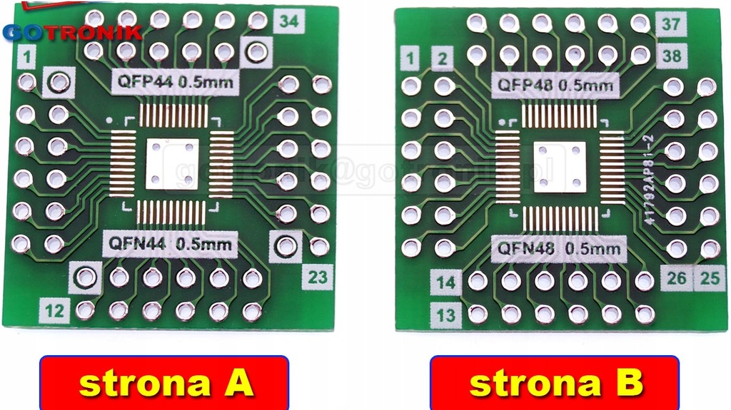 Płytka drukowana QFN28 na DIP28____________PCB-129