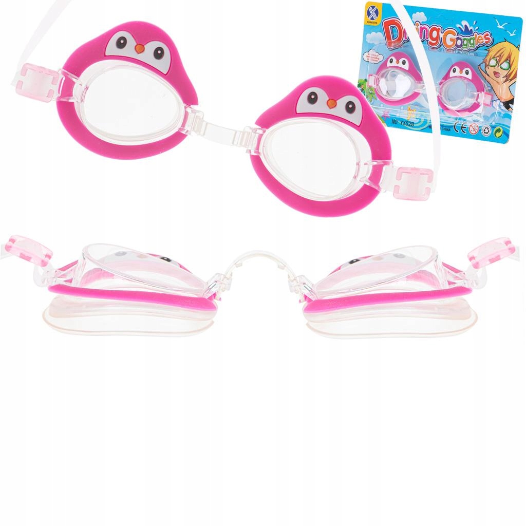 Gogle okulary do pływania dziecięce pingwin