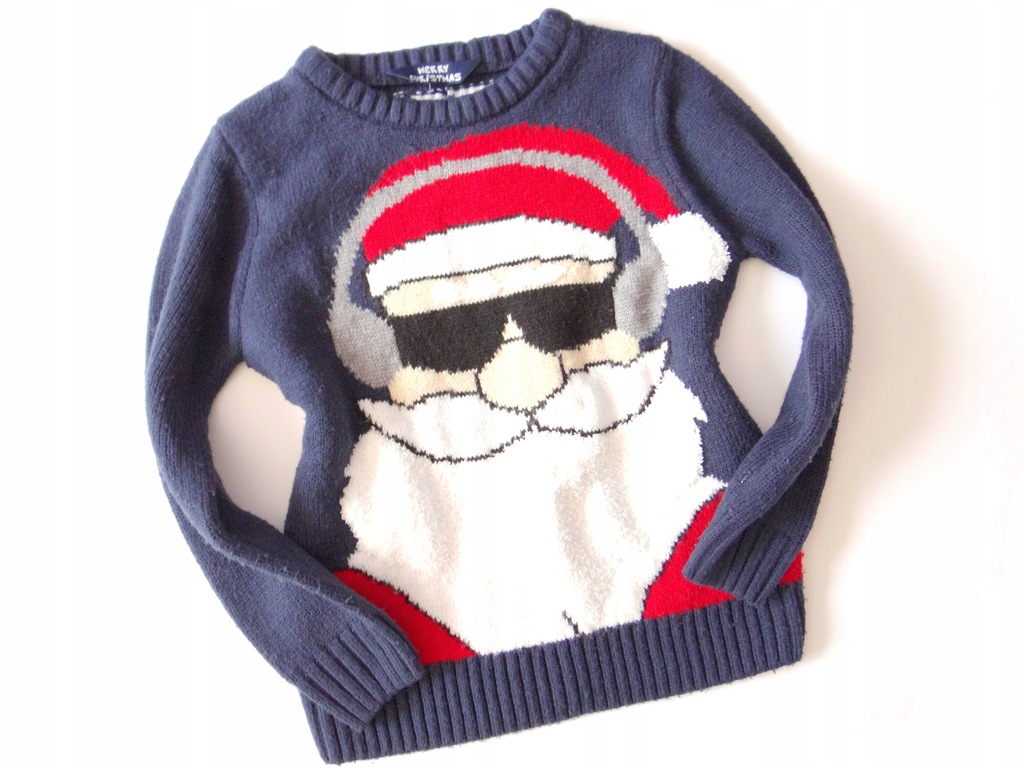 świąteczny sweterek z Mikołajem*116 / 6 lat