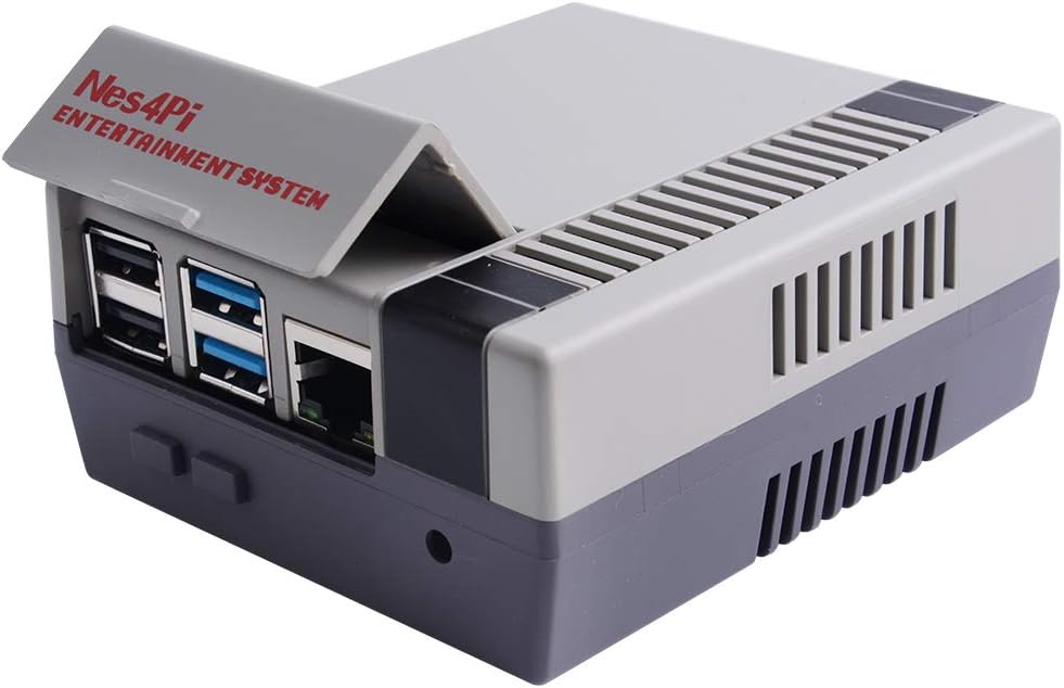 DVOZVO Retro Gaming Nes4Pi Obudowa do Raspberry Pi 4B z Szybką Ładowarką Q