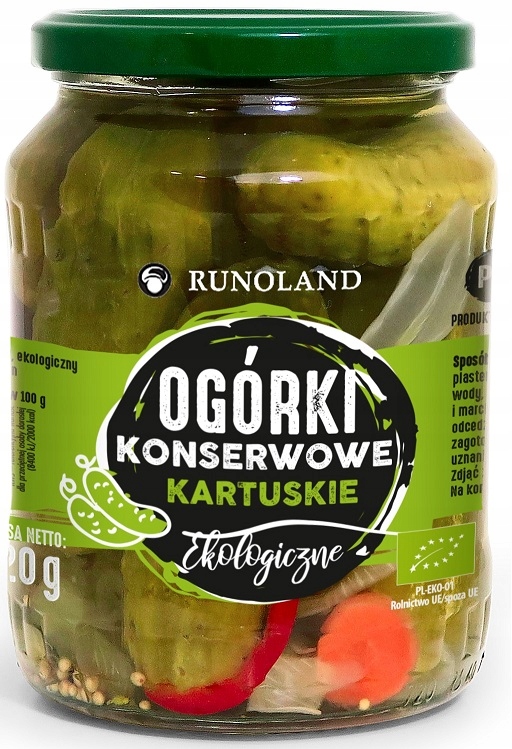 OGÓRKI KONSERWOWE KARTUSKIE BIO 670 g (360 g) - RU