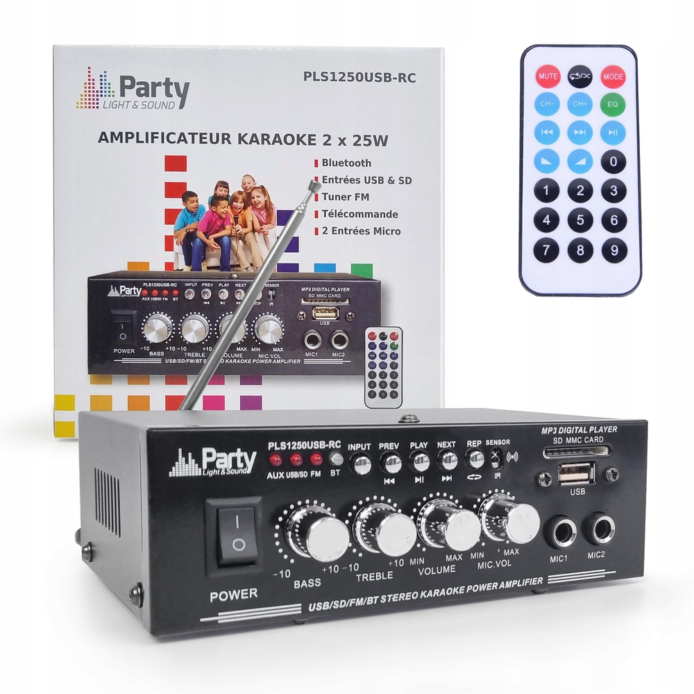 Купить УСИЛИТЕЛЬ КАРАОКЕ USB SD BLUETOOTH FM 2x МИКРОФОН: отзывы, фото ...